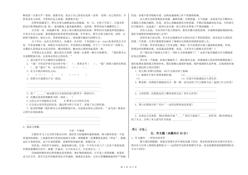 广东省小升初语文模拟考试试题 附解析.doc_第3页