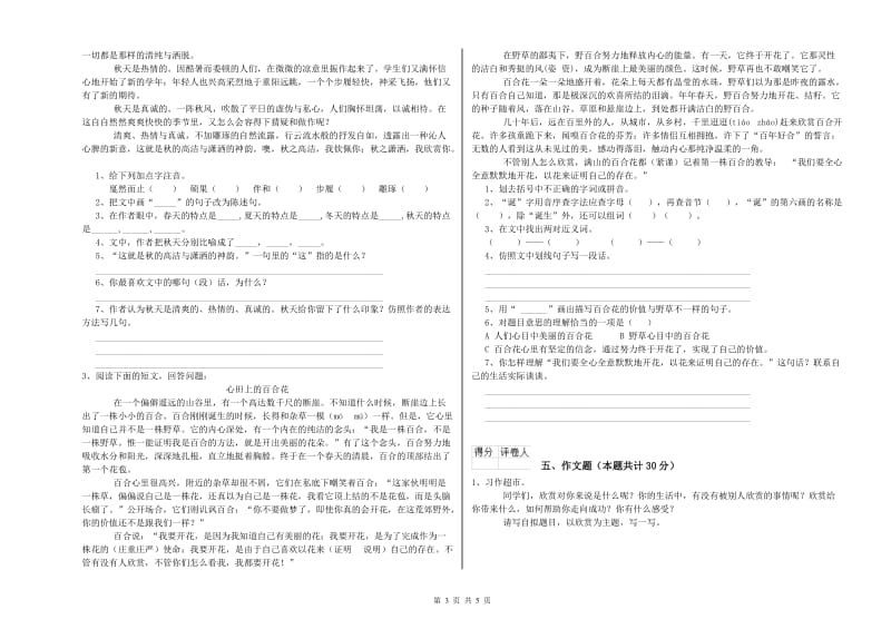 广东省小升初语文提升训练试题 含答案.doc_第3页