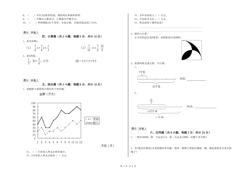 实验小学小升初数学能力提升试卷D卷 苏教版（附答案）.doc_第2页