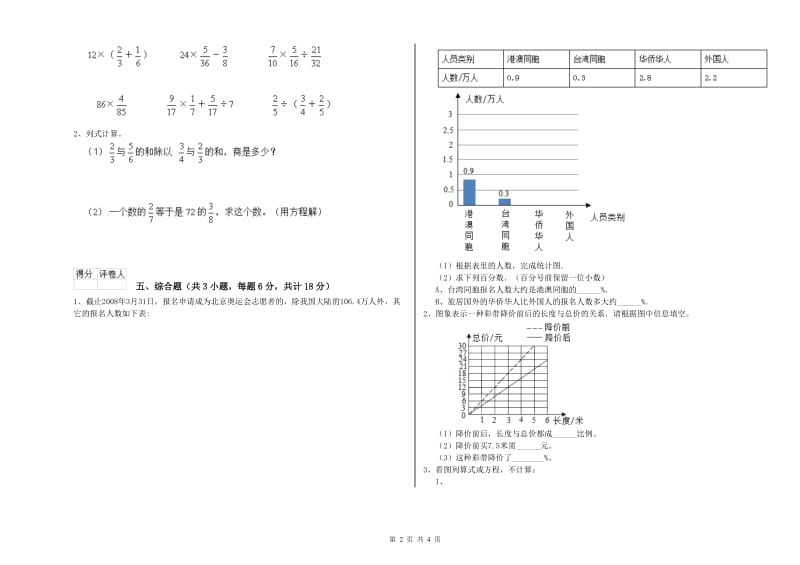 实验小学小升初数学每周一练试卷D卷 外研版（含答案）.doc_第2页