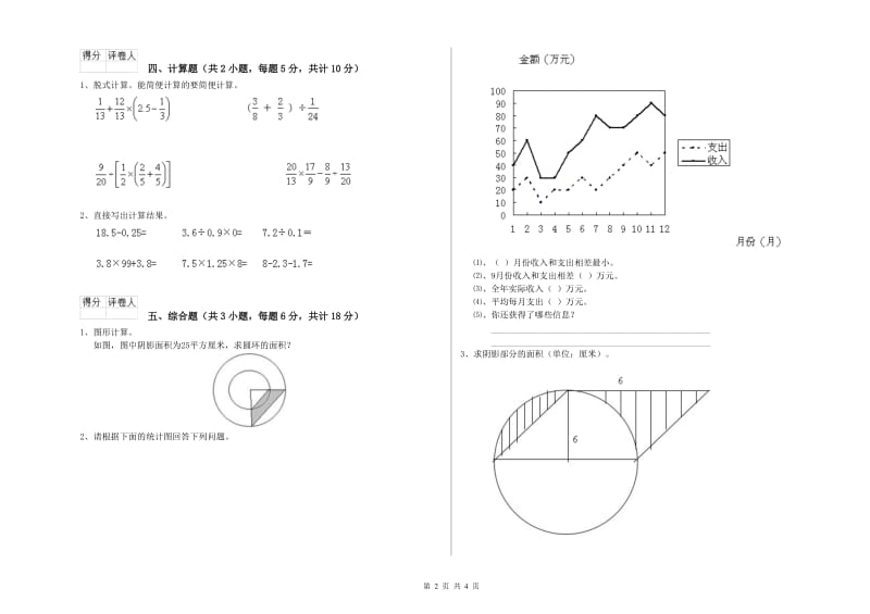 实验小学小升初数学自我检测试题A卷 长春版（含答案）.doc_第2页