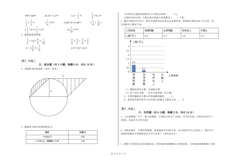 实验小学小升初数学综合练习试题A卷 人教版（含答案）.doc_第2页