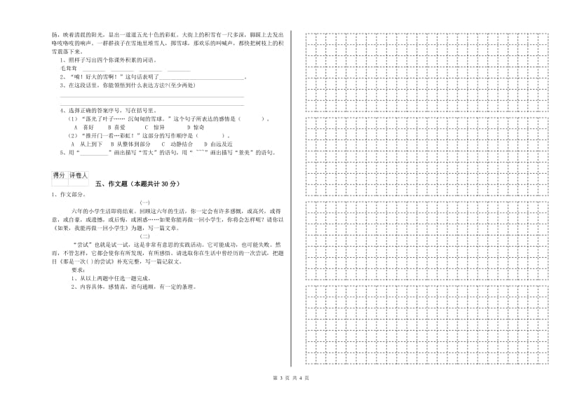 揭阳市重点小学小升初语文强化训练试题 附解析.doc_第3页