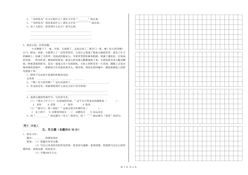 徐州市重点小学小升初语文强化训练试题 含答案.doc_第3页