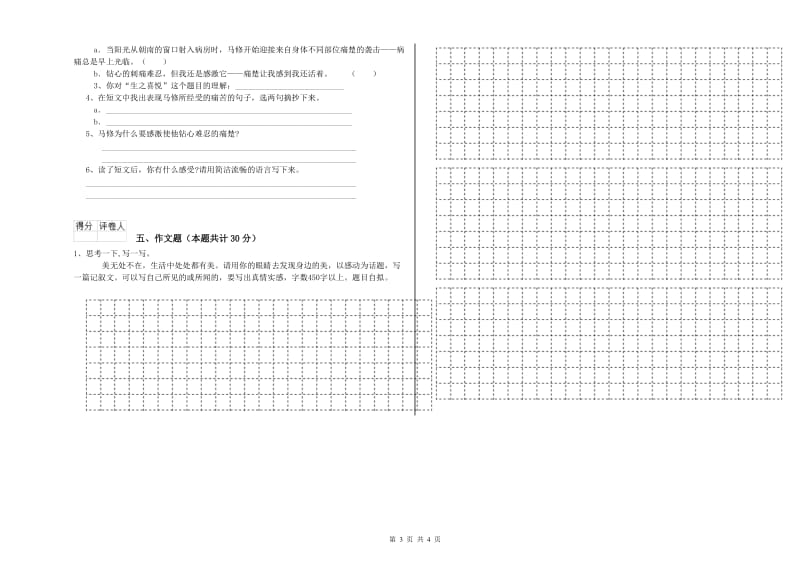 桂林市重点小学小升初语文强化训练试卷 附答案.doc_第3页