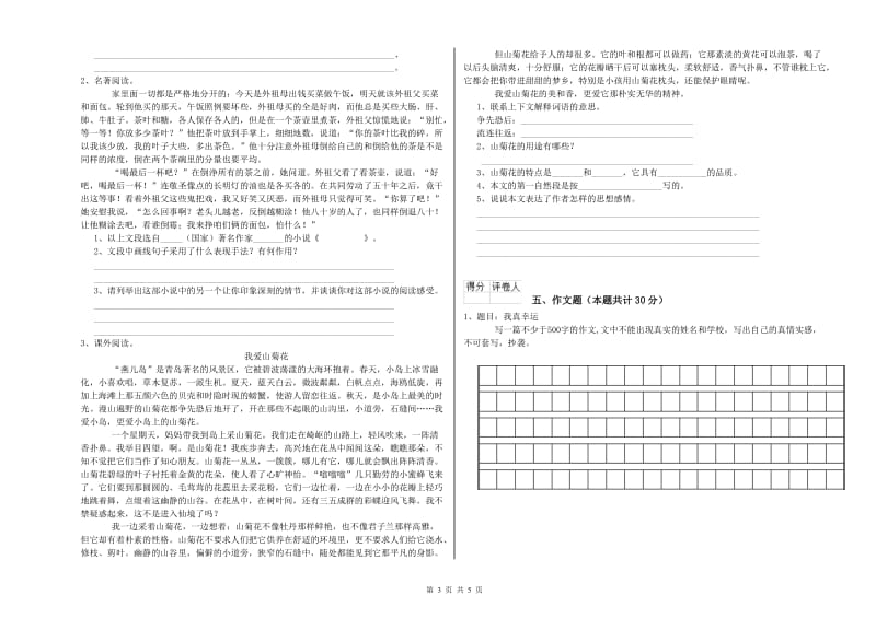 晋中市重点小学小升初语文能力测试试题 附解析.doc_第3页