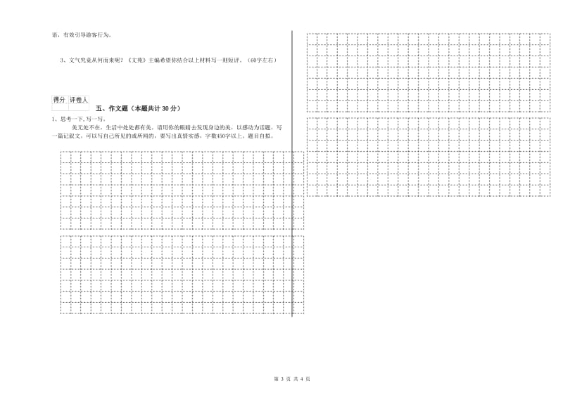 承德市重点小学小升初语文过关检测试卷 附答案.doc_第3页