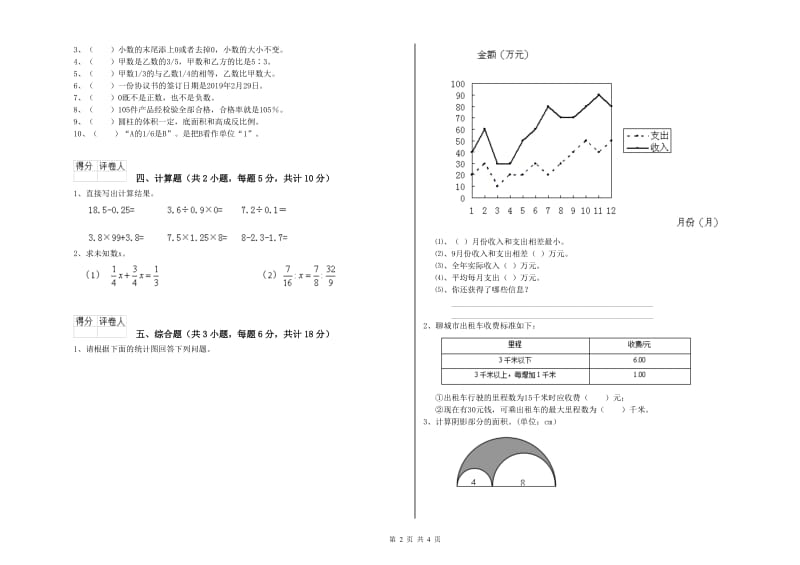 实验小学小升初数学考前检测试题 苏教版（含答案）.doc_第2页