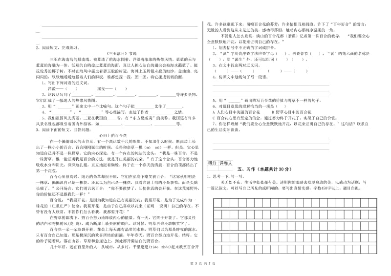 惠州市实验小学六年级语文下学期过关检测试题 含答案.doc_第3页