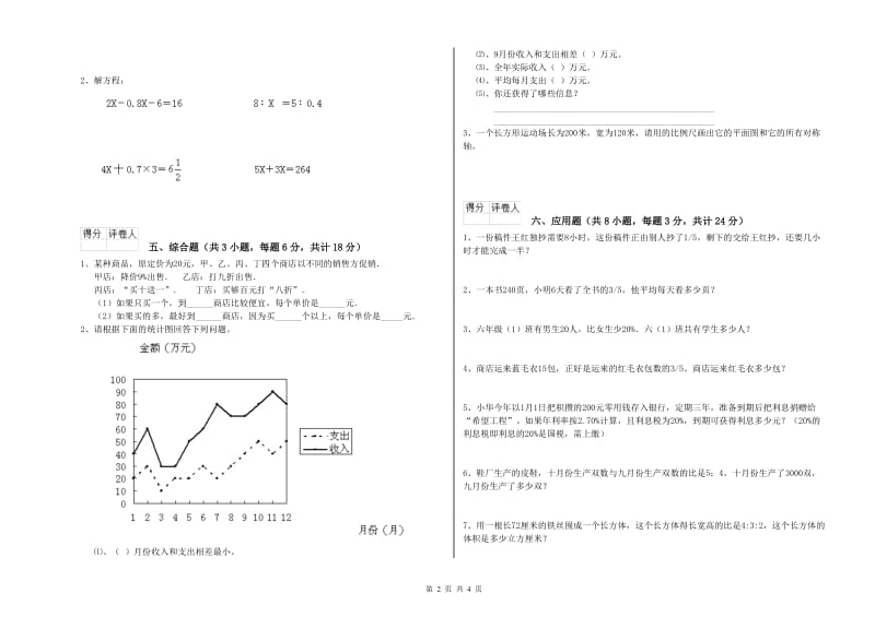 山西省2019年小升初数学强化训练试题A卷 附解析.doc_第2页