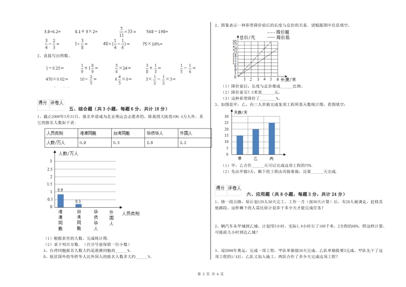 实验小学小升初数学能力提升试题 江西版（含答案）.doc_第2页