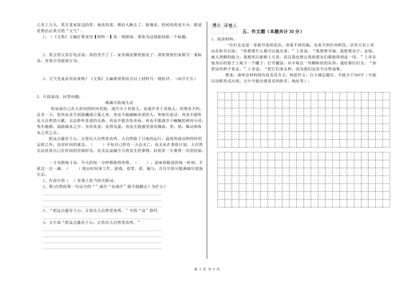 徐州市重点小学小升初语文能力提升试卷 含答案.doc_第3页