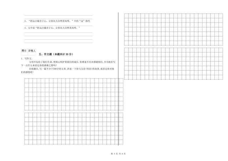 广州市重点小学小升初语文能力检测试卷 附解析.doc_第3页