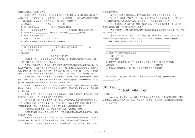 宿州市重点小学小升初语文强化训练试卷 附解析.doc_第3页