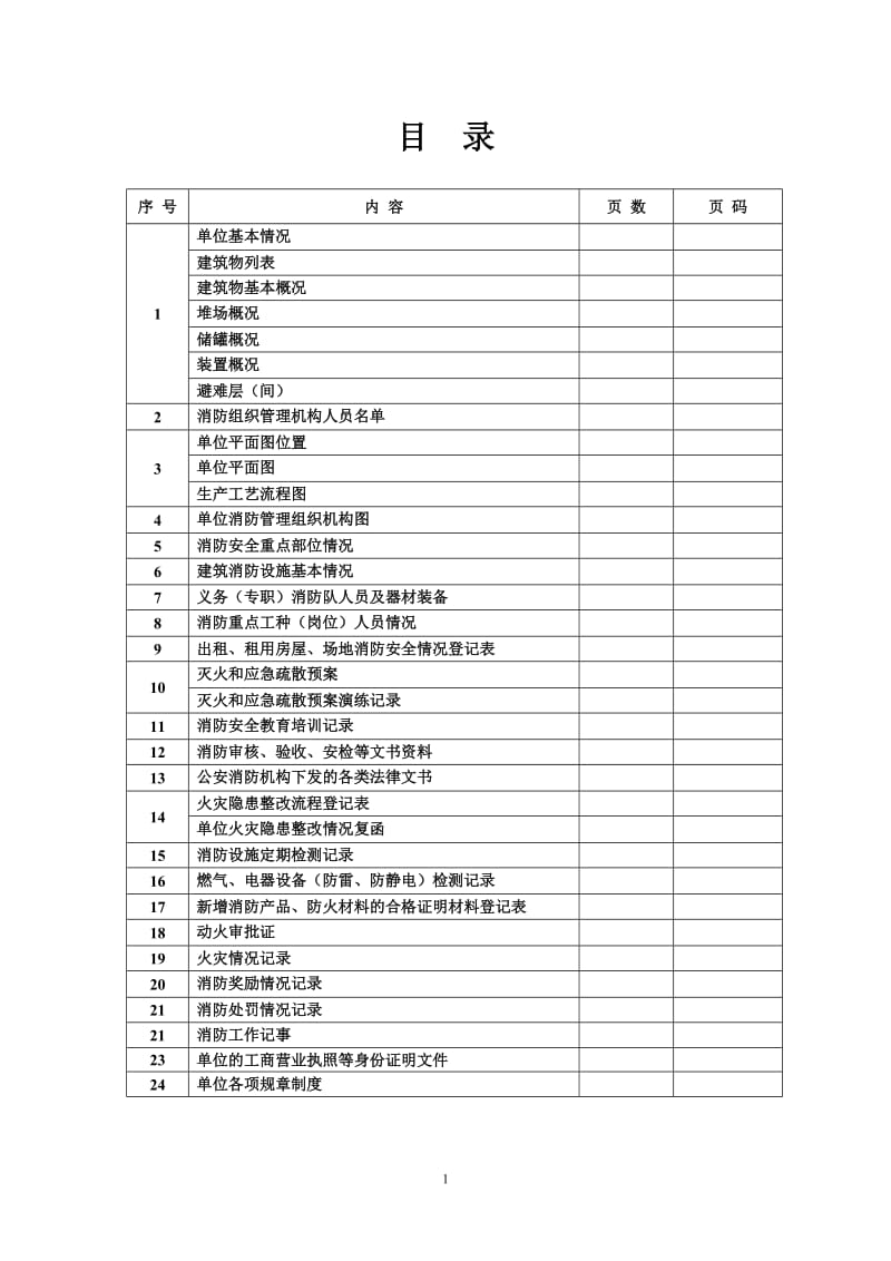 重点单位消防档案模板（新版）_第2页