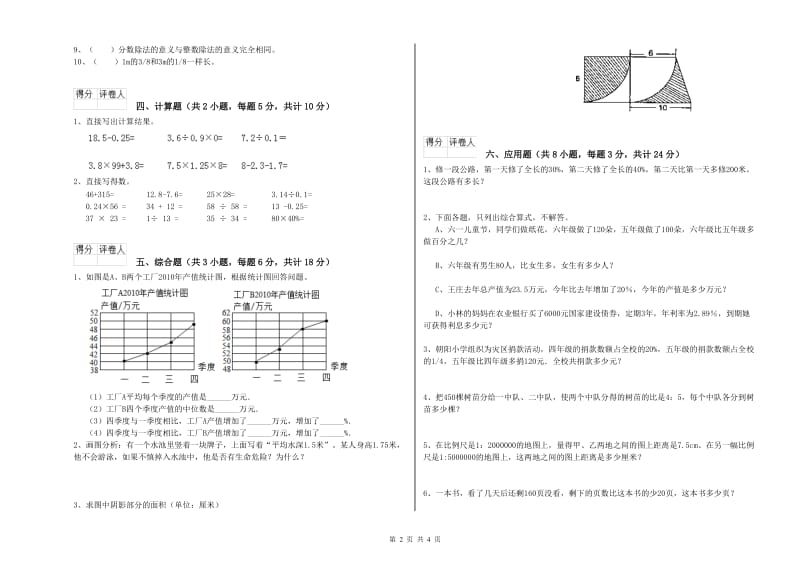 实验小学小升初数学每周一练试题C卷 豫教版（附答案）.doc_第2页