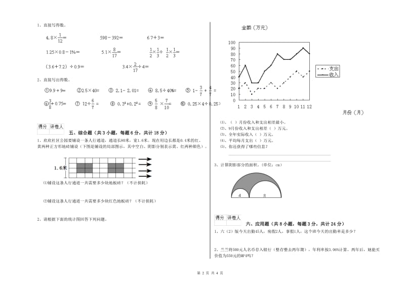 实验小学小升初数学强化训练试题C卷 苏教版（含答案）.doc_第2页