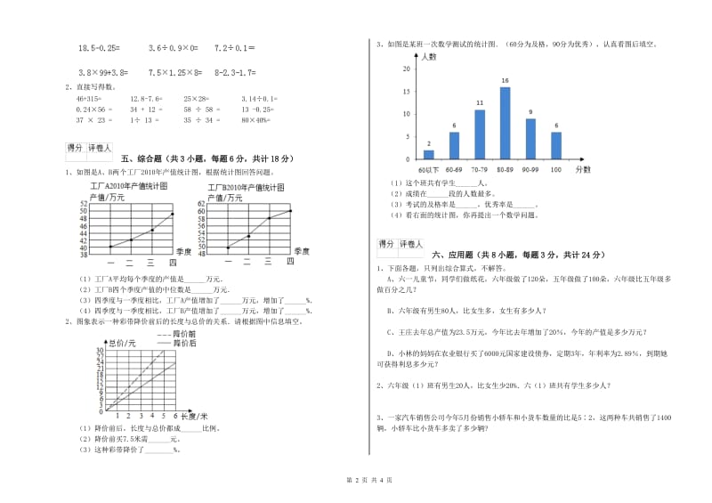 实验小学小升初数学提升训练试题D卷 江苏版（附答案）.doc_第2页