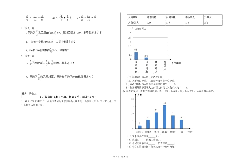 朝阳市实验小学六年级数学下学期期末考试试题 附答案.doc_第2页