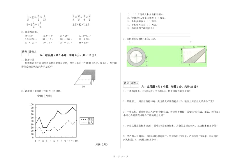 实验小学小升初数学考前检测试题A卷 江西版（附答案）.doc_第2页