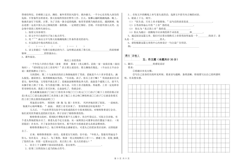 扬州市重点小学小升初语文能力提升试题 附答案.doc_第3页