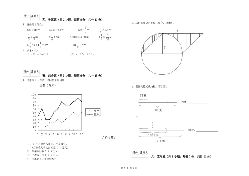 实验小学小升初数学自我检测试题A卷 苏教版（附答案）.doc_第2页