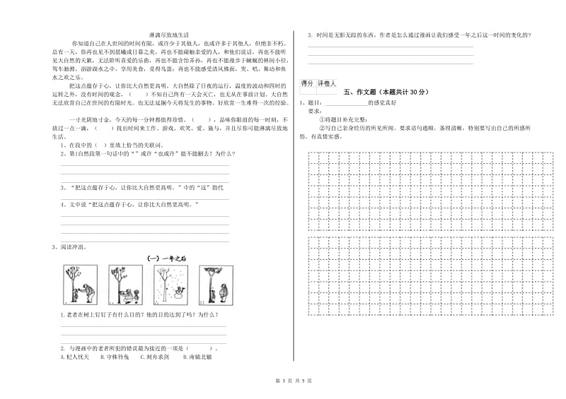 新乡市重点小学小升初语文考前练习试卷 附解析.doc_第3页