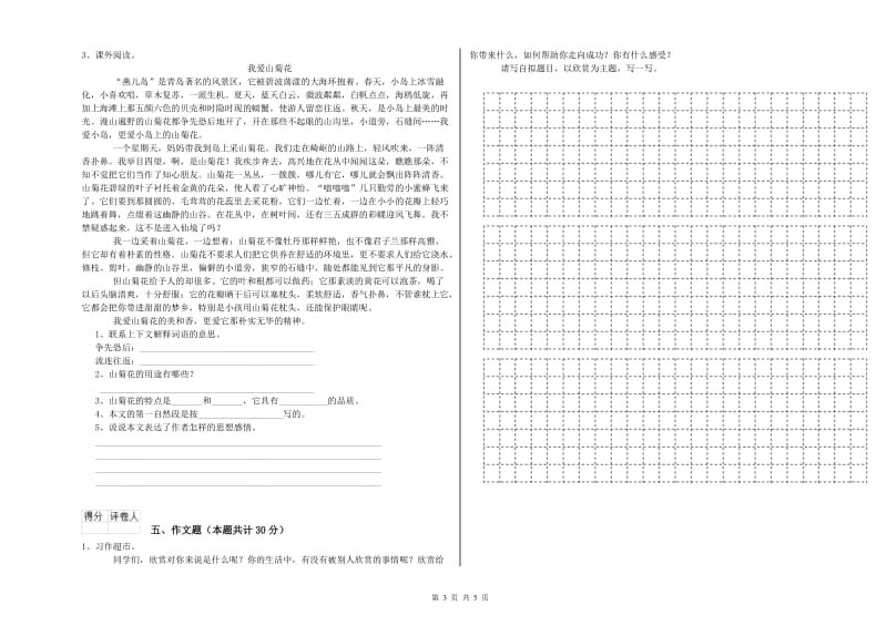 宣城市重点小学小升初语文考前练习试题 附解析.doc_第3页