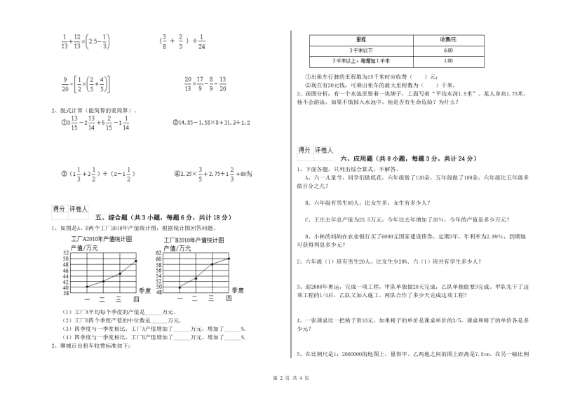 实验小学小升初数学综合练习试题A卷 赣南版（附解析）.doc_第2页