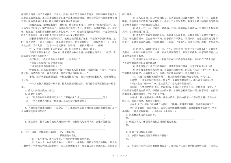 扬州市重点小学小升初语文考前检测试题 附答案.doc_第3页