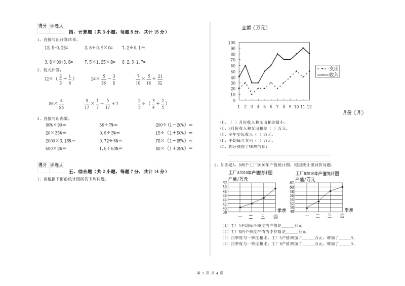 张家界市实验小学六年级数学下学期能力检测试题 附答案.doc_第2页