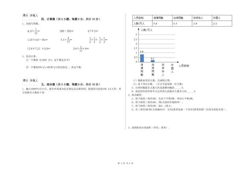 实验小学小升初数学能力检测试题A卷 新人教版（含答案）.doc_第2页