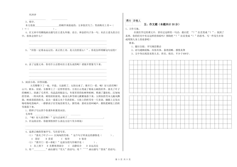 新乡市重点小学小升初语文每日一练试卷 附解析.doc_第3页