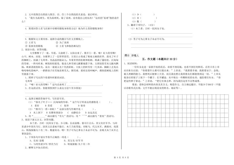 柳州市重点小学小升初语文自我检测试题 附解析.doc_第3页