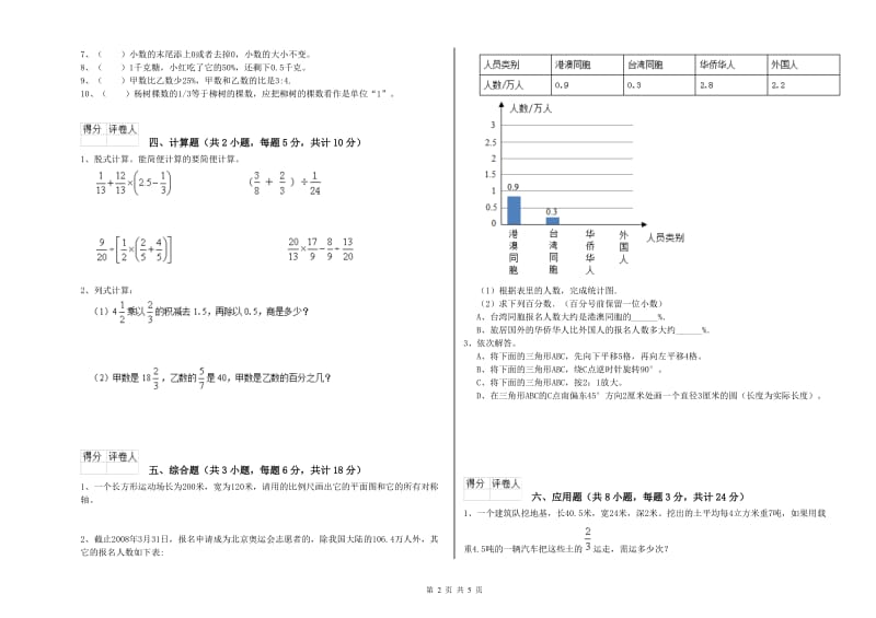 山西省2019年小升初数学强化训练试题B卷 附答案.doc_第2页