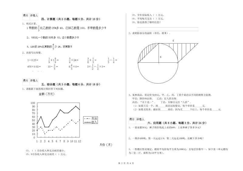 山西省2020年小升初数学强化训练试题B卷 附答案.doc_第2页