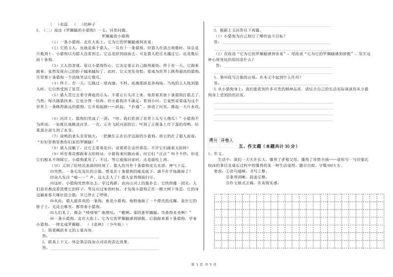 桂林市重点小学小升初语文强化训练试题 附解析.doc_第3页