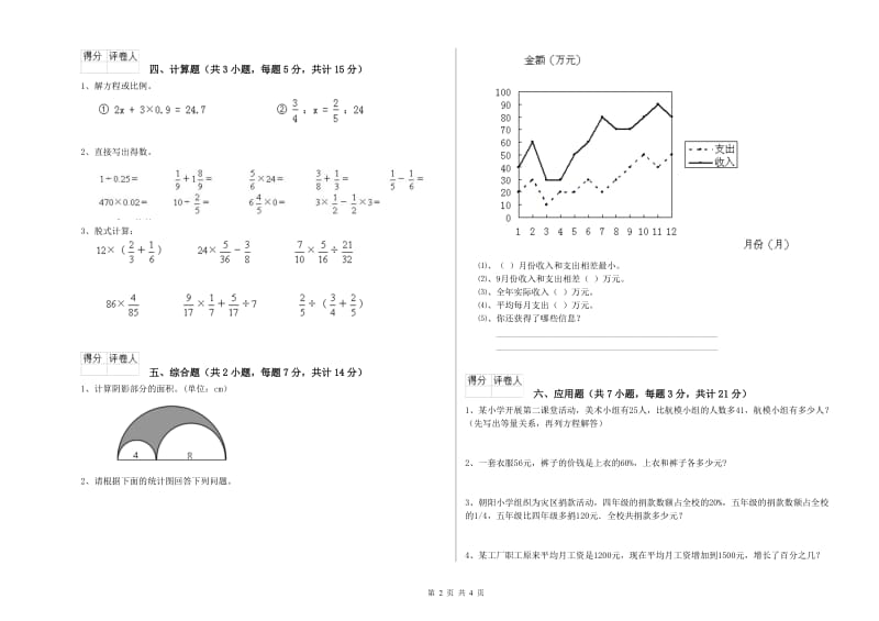 梧州市实验小学六年级数学下学期综合检测试题 附答案.doc_第2页