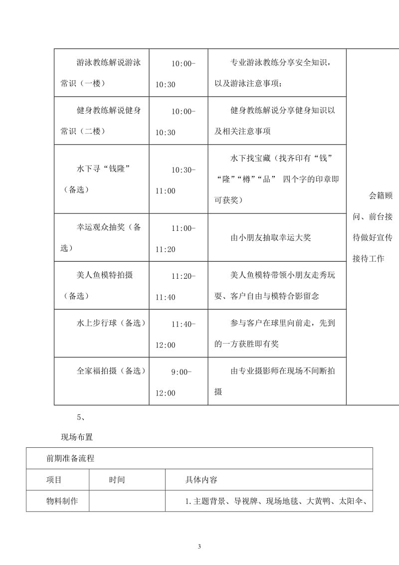 游泳馆开业庆典活动草案_第3页