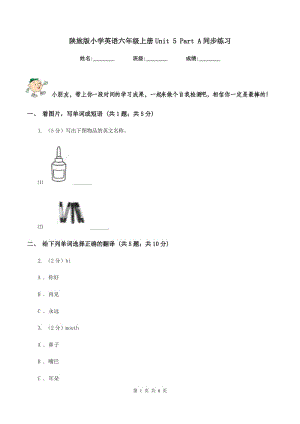 陜旅版小學(xué)英語六年級(jí)上冊(cè)Unit 5 Part A同步練習(xí).doc