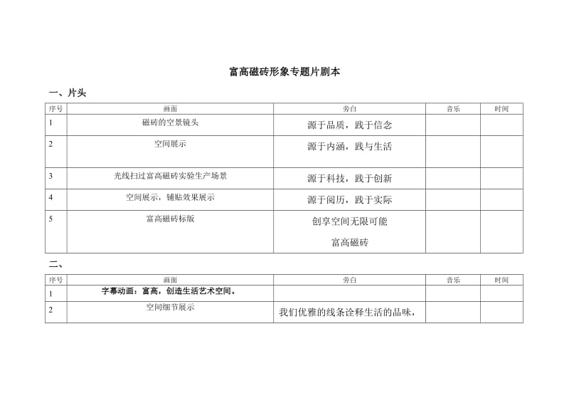 磁砖宣传片剧本_第1页