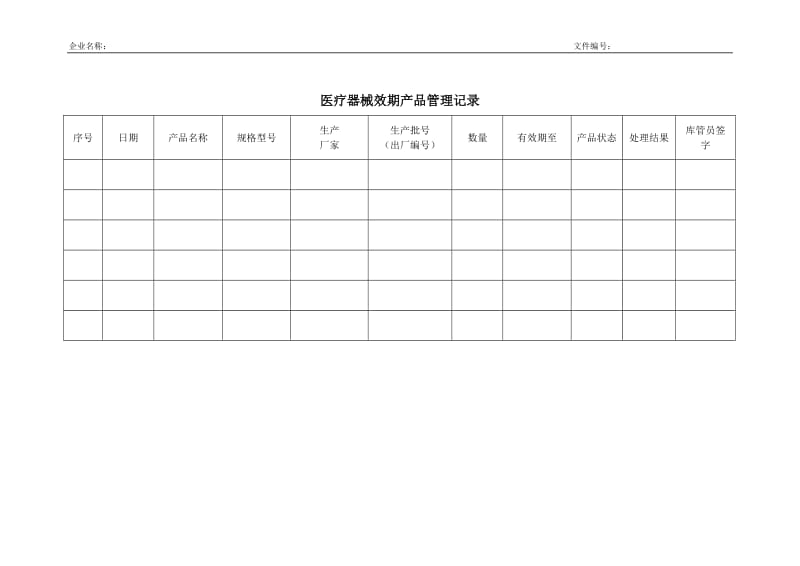 医疗器械-7.1 效期产品管理记录_第1页