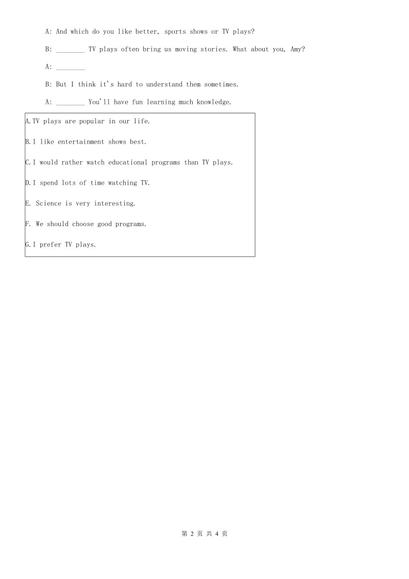 新目标英语2019-2020学年八年级上册Unit 4 Section A课时练习（I）卷.doc_第2页