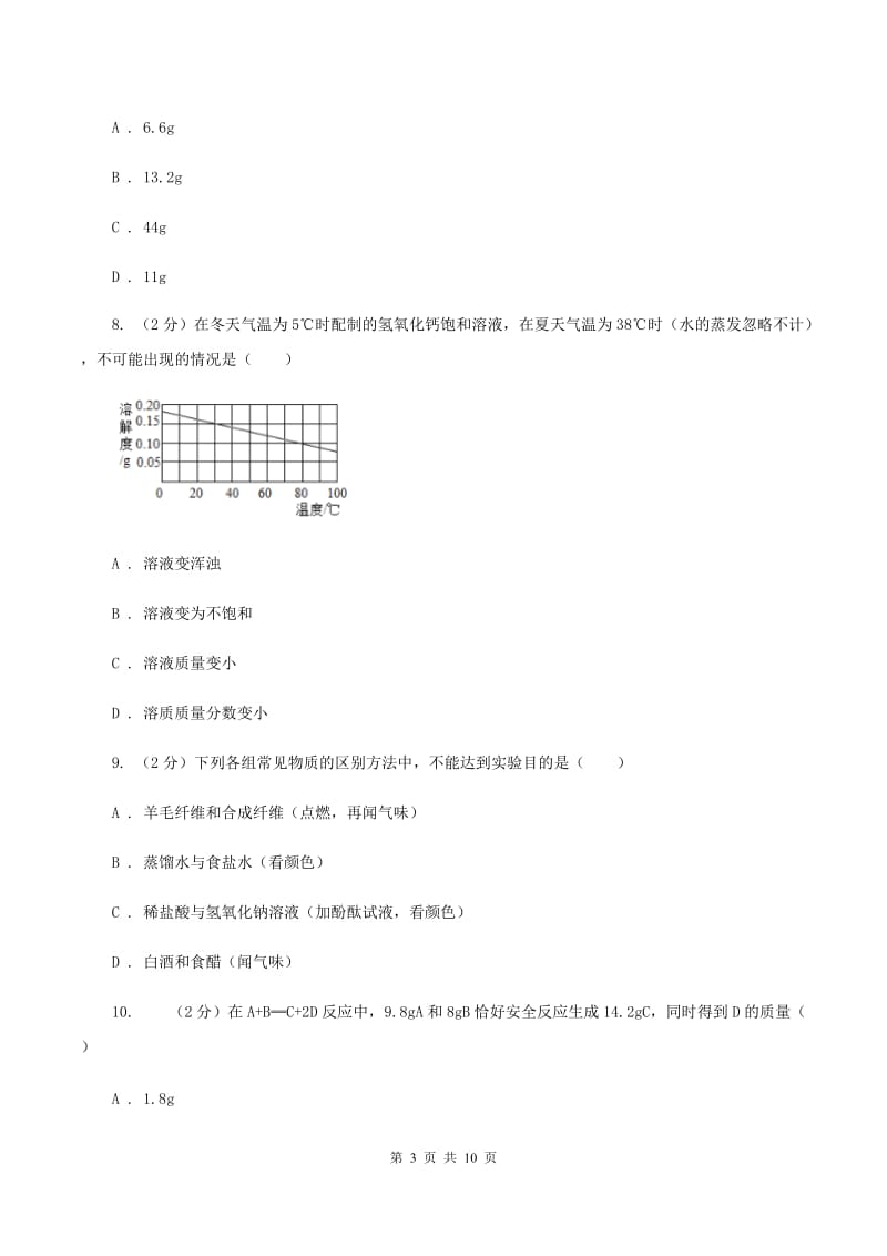 2020年中考化学试卷（I）卷.doc_第3页