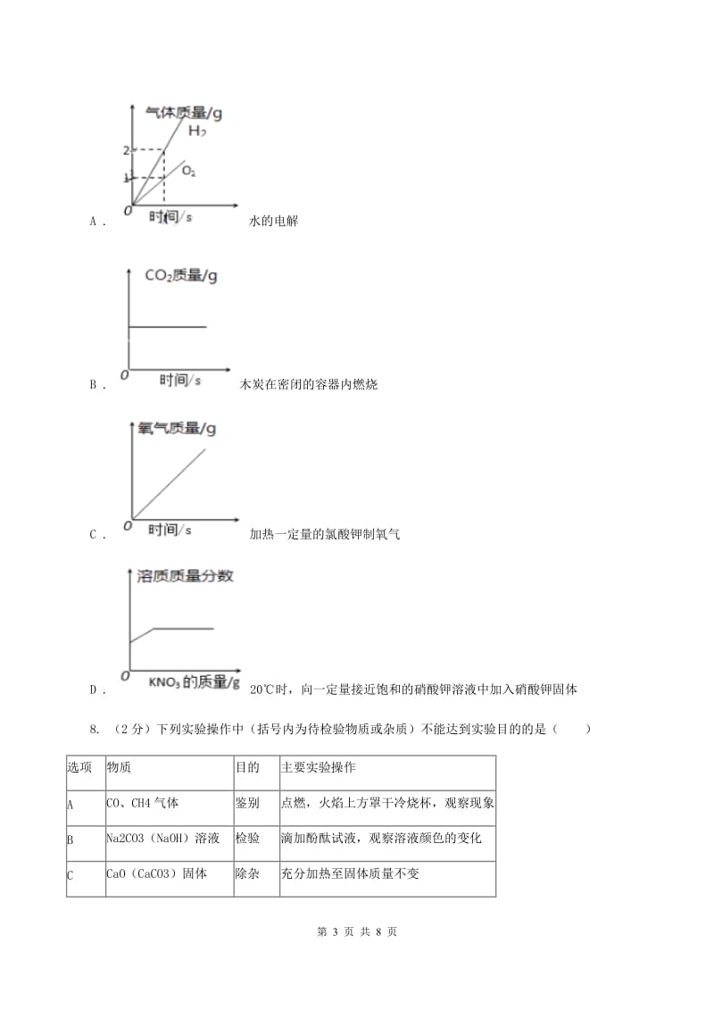 人教版中考化学三模试卷 C卷 .doc_第3页