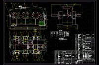 展開(kāi)式雙級(jí)圓柱齒輪減速器裝配圖CAD圖紙