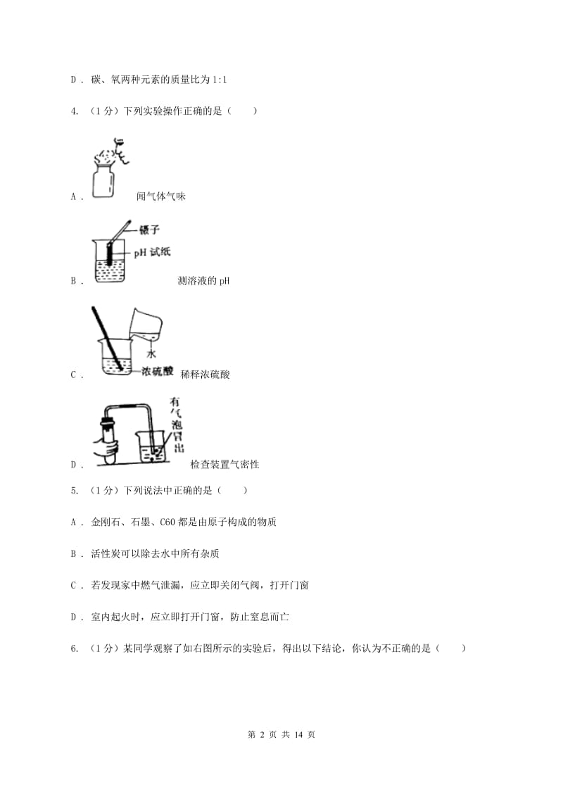 2020届九年级中考化学试题D卷.doc_第2页