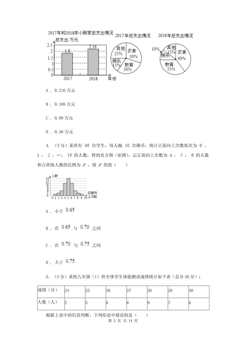 2019-2020学年初中数学浙教版七年级下册第六章数据与统计图表章末检测（I）卷.doc_第2页