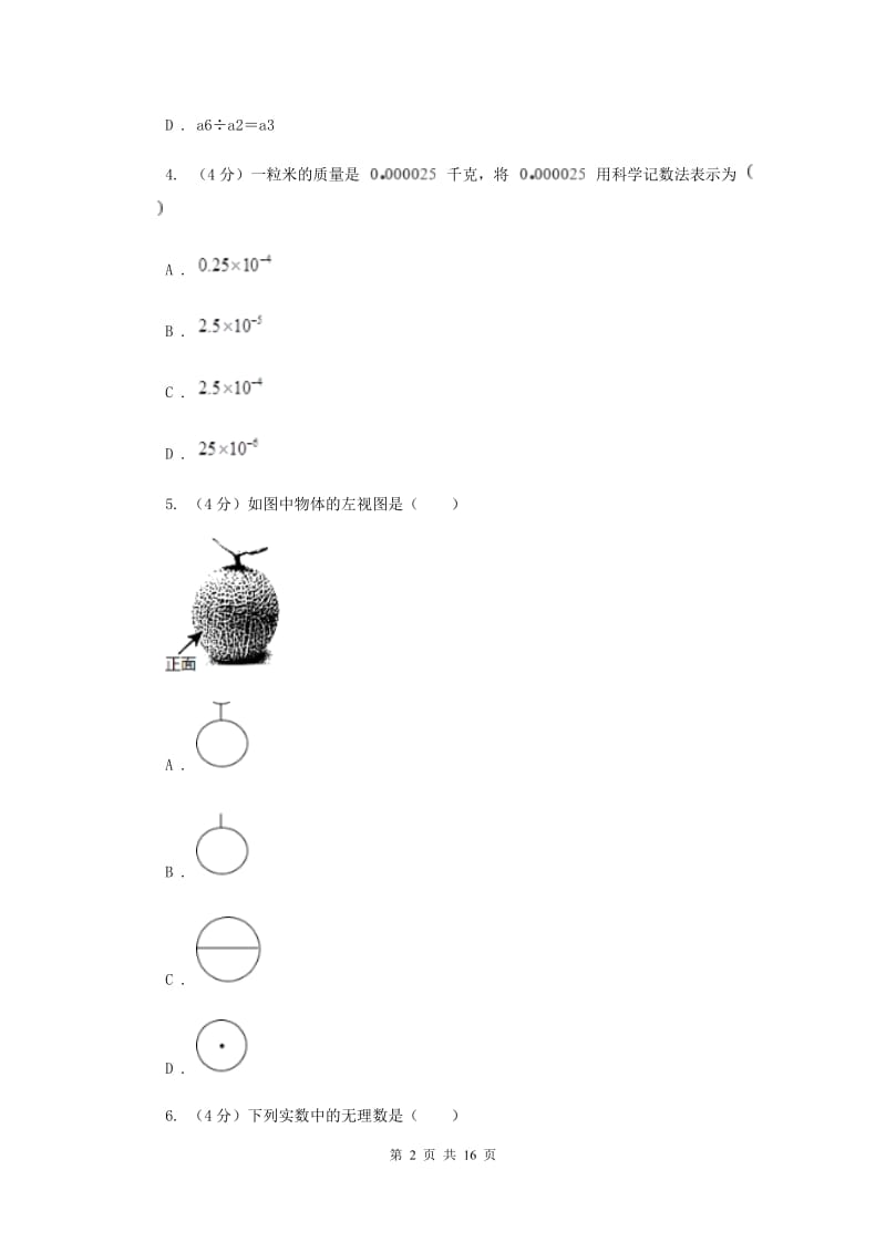 2019-2020学年中考数学二模考试试卷新版.doc_第2页