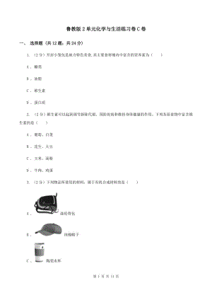 魯教版2單元化學(xué)與生活練習(xí)卷C卷.doc